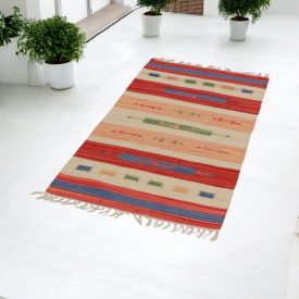 Indický koberec Kilim 70x140 tenký bavlněný koberec