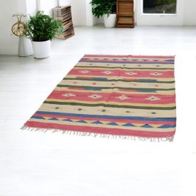   Indický Kilim koberec 140x200 moderní koberec kilim z bavlny