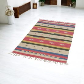 Indický koberec Kilim 90x150 tenký bavlněný koberec