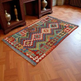 Koberec Kelim Chobi 151x103 ručně tkaný vlněný koberec kilim