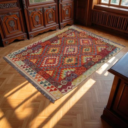 Koberec Kelim Chobi 147x110 ručně tkaný vlněný koberec kilim