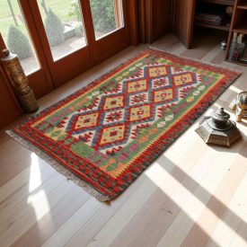 Koberec Kelim Chobi 170x102 ručně tkaný vlněný koberec kilim