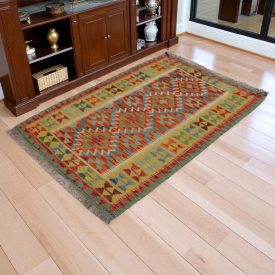 Koberec Kelim Chobi 152x101 ručně tkaný vlněný koberec kilim