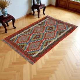 Koberec Kelim Chobi 142x100 ručně tkaný vlněný koberec kilim