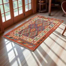 Koberec Kelim Chobi 158x102 ručně tkaný vlněný koberec kilim