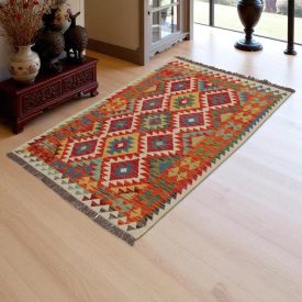 Koberec Kelim Chobi 157x102 ručně tkaný vlněný koberec kilim