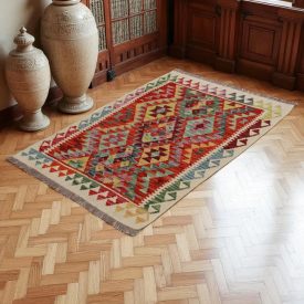 Koberec Kelim Chobi 143x102 ručně tkaný vlněný koberec kilim