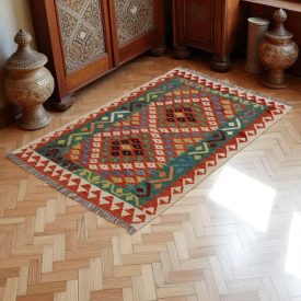   Koberec Kelim Chobi 148x99 ručně tkaný vlněný koberec kilim