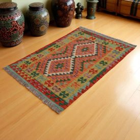 Koberec Kelim Chobi 144x98 ručně tkaný vlněný koberec kilim