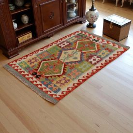Koberec Kelim Chobi 148x93 ručně tkaný vlněný koberec kilim