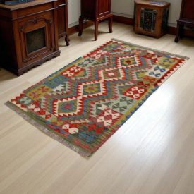 Koberec Kelim Chobi 155x101 ručně tkaný vlněný koberec kilim