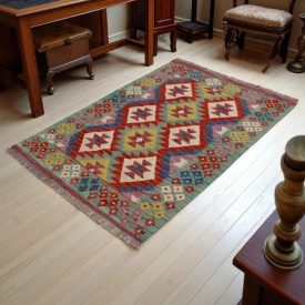 Koberec Kelim Chobi 157x102 ručně tkaný vlněný koberec kilim