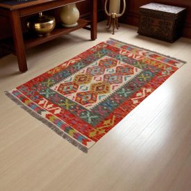 Koberec Kelim Chobi 138x101 ručně tkaný vlněný koberec kilim