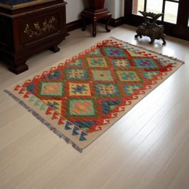Koberec Kelim Chobi 140x96 ručně tkaný vlněný koberec kilim