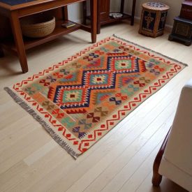 Koberec Kelim Chobi 146x100 ručně tkaný vlněný koberec kilim