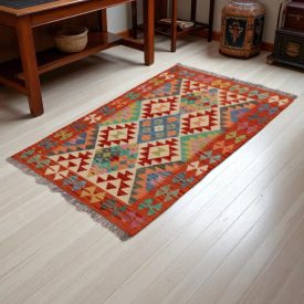 Koberec Kelim Chobi 152x97 ručně tkaný vlněný koberec kilim