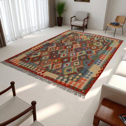Koberec Kelim Chobi 205x295 Ručně tkaný kusový koberec Kilim