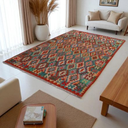 Koberec Kelim Chobi 201x288 ručně tkaný vlněný koberec kilim