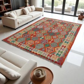 Koberec Kelim Chobi 203x292 ručně tkaný vlněný koberec kilim