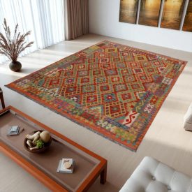 Koberec Kelim Chobi 205x287 ručně tkaný vlněný koberec kilim