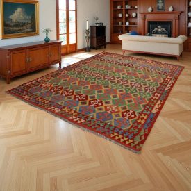 Koberec Kelim Chobi 253x360 Ručně tkaný kusový koberec Kilim