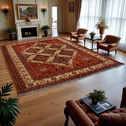 Orientální koberec hnědá Ersari 262x353 ručně vázaný afghánský koberec