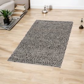 Vlněný koberec Rustic 71x133 šedý koberec