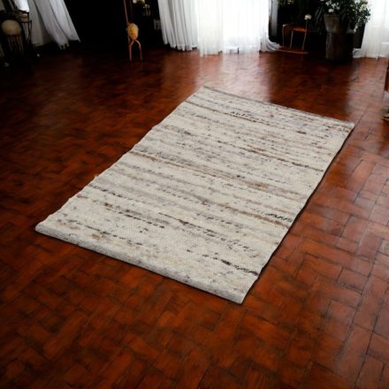 Hustý vlněný koberec Rustic 70x131 béžový koberec