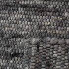 Šedý běhounový koberec Rustic 90x438 vlněný koberec do předsíně