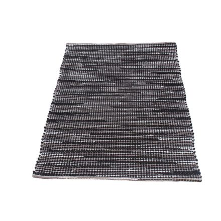 Hadrový koberec 79x51 černý bavlněný hadrový koberec