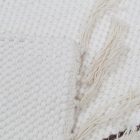 Hadrový koberec 79x134 béžový bavlněný hadrový koberec