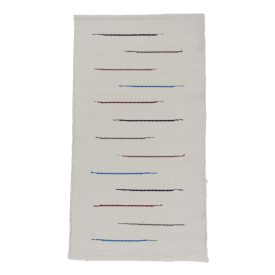   Hadrový koberec 77x125 béžový bavlněný hadrový koberec