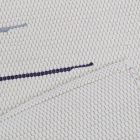 Hadrový koberec 129x69 bílý bavlněný hadrový koberec