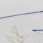 Hadrový koberec 70x125 bílý bavlněný hadrový koberec