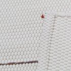 Hadrový koberec 70x138 bílý bavlněný hadrový koberec