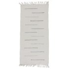 Hadrový koberec 67x143 bílý bavlněný hadrový koberec