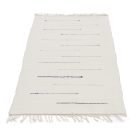 Hadrový koberec 67x143 bílý bavlněný hadrový koberec