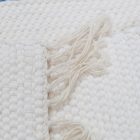 Hadrový koberec 67x143 bílý bavlněný hadrový koberec