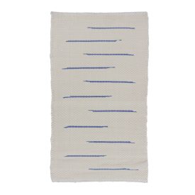 Hadrový koberec 69x120 bílý bavlněný hadrový koberec