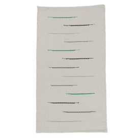 Hadrový koberec 70x127 bílý bavlněný hadrový koberec