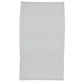 Hadrový koberec 126x73 bílý bavlněný hadrový koberec