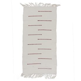 Hadrový koberec 60x124 bílý bavlněný hadrový koberec