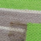 Hadrový koberec 68x131 zelený-šedý bavlněný hadrový koberec