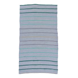 Hadrový koberec 78x149 modrý bavlněný hadrový koberec