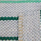 Hadrový koberec 78x149 modrý bavlněný hadrový koberec