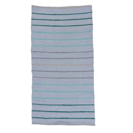 Hadrový koberec 78x149 modrý bavlněný hadrový koberec