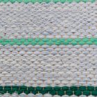 Hadrový koberec 80x149 modrý bavlněný hadrový koberec