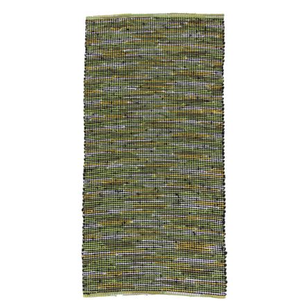 Hadrový koberec 80x159 zelený bavlněný hadrový koberec