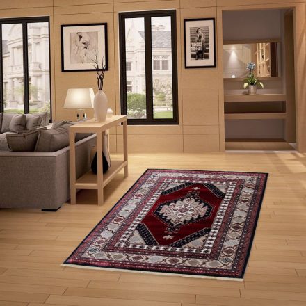 Klasický koberec vínová 140x200 polyesterový koberec
