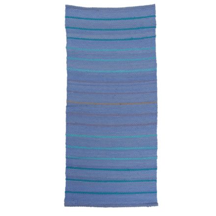 Hadrový koberec 130x60 modrý bavlněný hadrový koberec